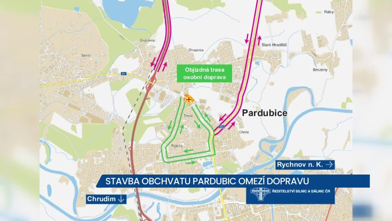 Stavba Obchvatu Pardubic Omezuje Dopravu V chodn echy 