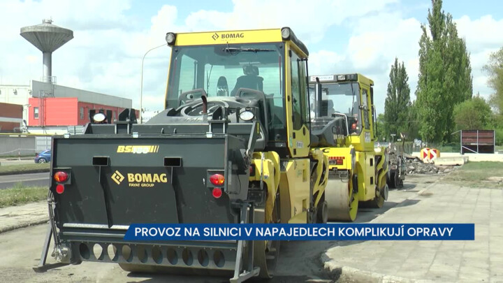 Oprava nejvytíženější krajské silnice u Napajedel, na místě vznikají kolony