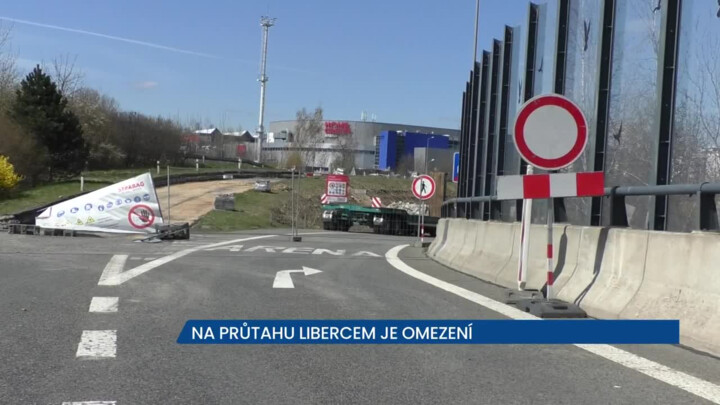Na průtahu Libercem je kvůli opravě mostů dopravní omezení