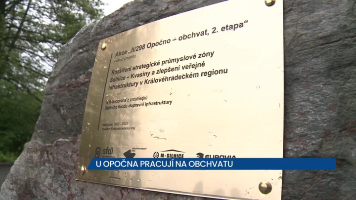 U Opočna pracují na obchvatu