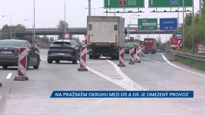 Na pražském okruhu mezi D5 a D6 je omezený provoz