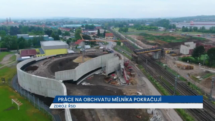 Práce na obchvatu Mělníka pokračují