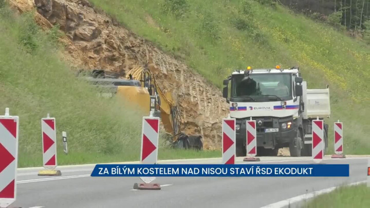 Za Bílým Kostelem nad Nisou staví Ředitelství silnic a dálnic ekodukt
