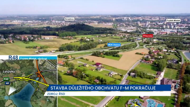 Stavba důležitého obchvatu Frýdku-Místku pokračuje