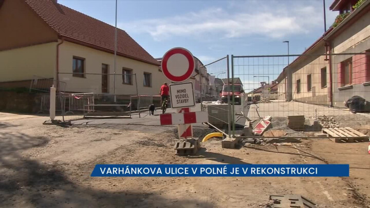 Varhánkova ulice v Polné je v rekonstrukci
