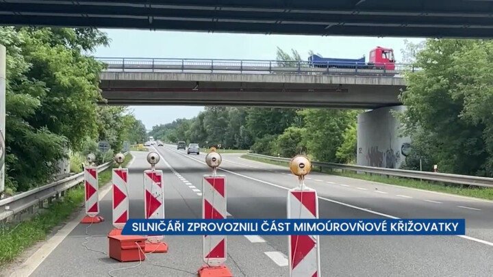 Silničáři zprovoznili část mimoúrovňové křižovatky ve Starém Městě