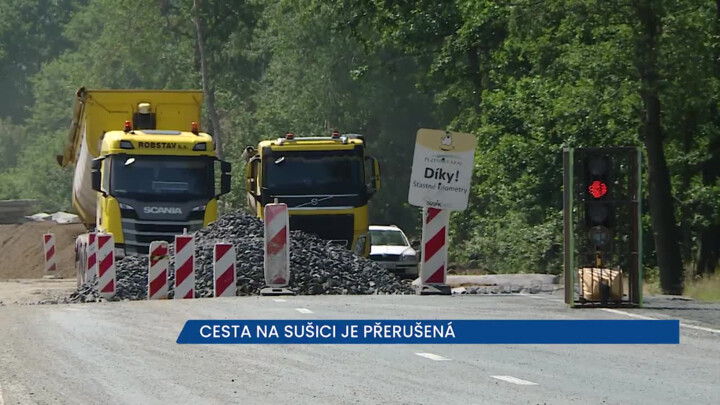 Cesta v obci Brod je přerušená, vzniká tam obchvat