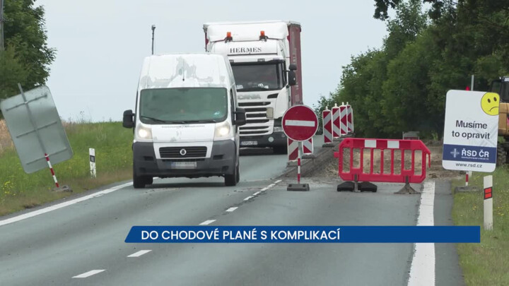 Do Chodové Plané se řidiči dostanou s komplikacemi kvůli stavbě vjezdové brány