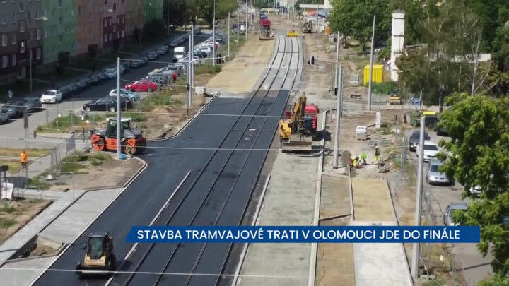 Stavba tramvajové trati v Olomouci jde do finále, s uzavírkami i omezeními řidiči musí počítat i nadále