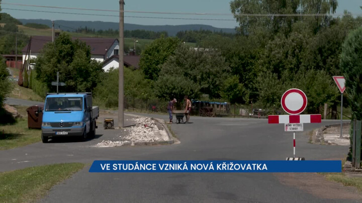 Ve Studánce vzniká nová okružní křižovatka, doprava bude bezpečnější a plynulejší