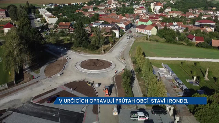 V Určicích opravují průtah obcí, staví i nový rondel