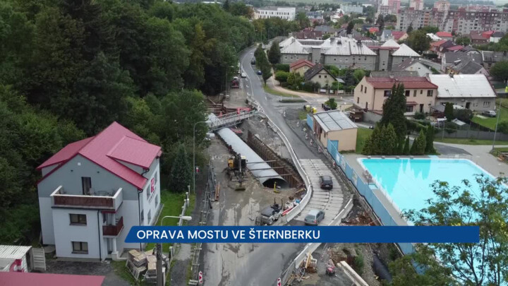 Oprava důležitého mostu ve Šternberku pokročila, hotovo má být v říjnu