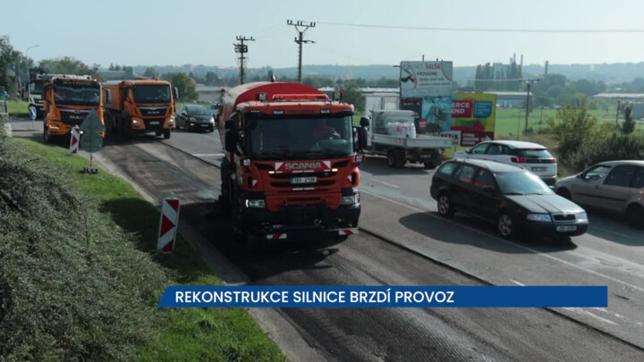 Při příjezdu do Kyjova musí řidiči počítat se zdržením, probíhá rekonstrukce silnice u Kauflandu