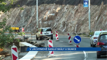 V Jáchymově sanují skály u silnice, na řidiče čeká semafor