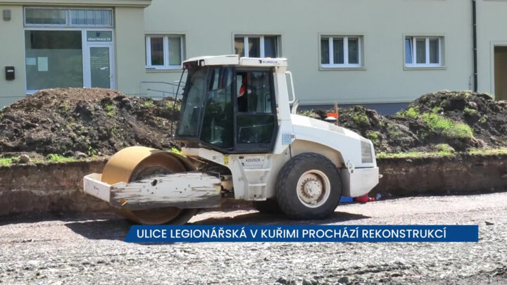 V Kuřimi se rekonstruuje ulice Legionářská, řidiči přes střed města neprojedou