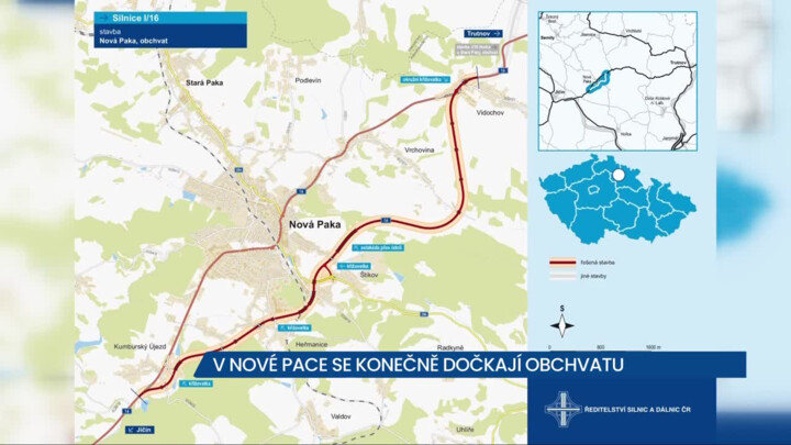V Nové Pace se konečně dočkají obchvatu. Městu uleví od dopravy, ale pomůže i s bezpečností