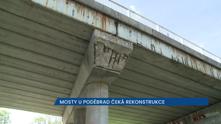 Mosty u Poděbrad čeká rekonstrukce. Práce měly probíhat už letos, oprava začne v roce 2023