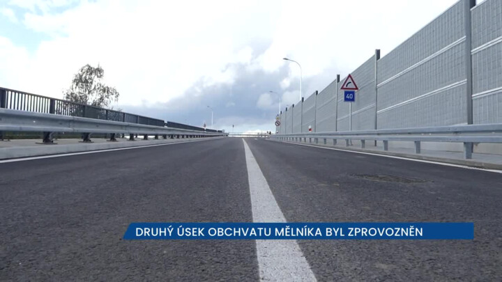 Druhý úsek obchvatu Mělníka byl zprovozněn, město čeká ještě vybudování zbylých dvou úseků