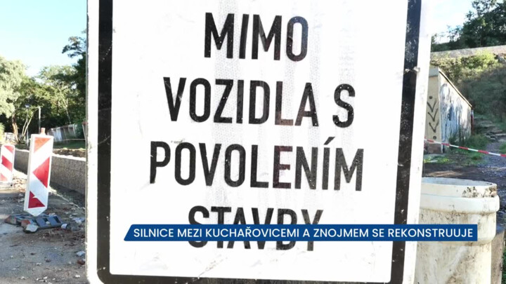 Spojovací silnice mezi Kuchařovicemi a Znojmem se rekonstruuje