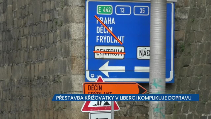 Přestavba křižovatky v Liberci komplikuje dopravu