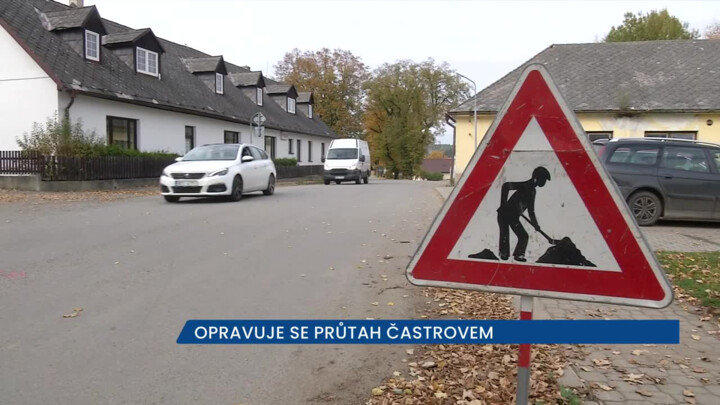 Opravuje se průtah Častrovem, tamní obyvatelé musí přes lesní cestu
