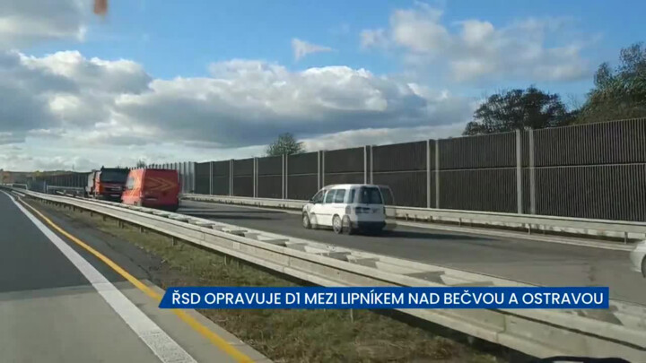 ŘSD opravuje dálnici D1 mezi Lipníkem nad Bečvou a Ostravou