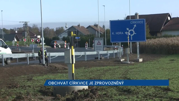 ŘSD zprovoznilo obchvat Církvice, obci se výrazně uleví