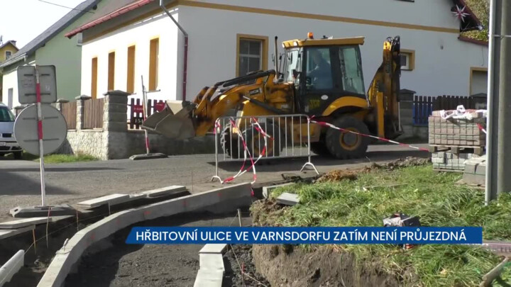 Ve Varnsdorfu finišuje stavba nového chodníku ve Hřbitovní ulici, řidiči tudy neprojedou