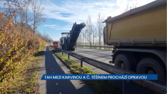 ŘSD zahájilo opravu silnice na tahu mezi Karvinou a Českým Těšínem