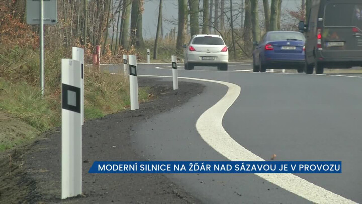 Modernizovaná silnice na Ždár nad Sázavou je v provozu