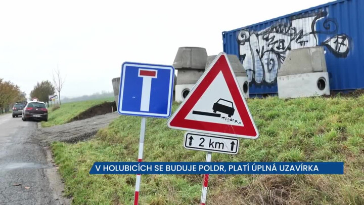 V Holubicích se buduje poldr, platí plná uzavírka