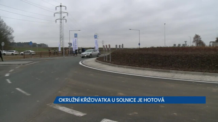 Nová okružní křižovatka v Solnici na I/14 je hotová