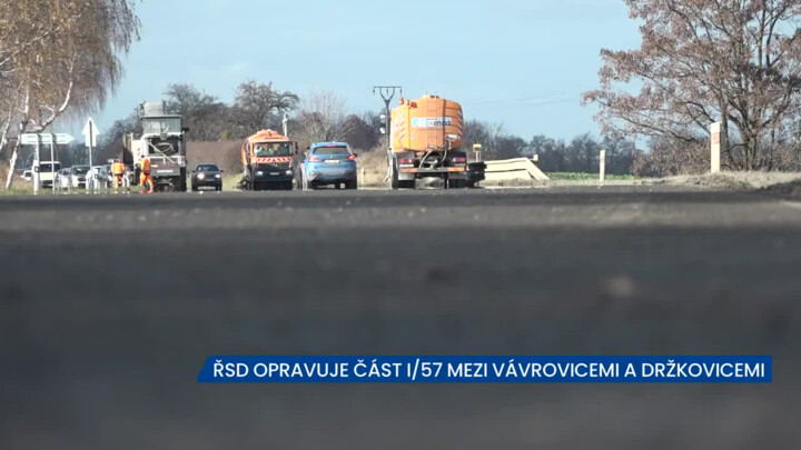 ŘSD opravuje část I/57 mezi Vávrovicemi a Držkovicemi