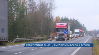 ŘSD rozšiřuje silnici I/9 mezi Svorem a Novým Borem