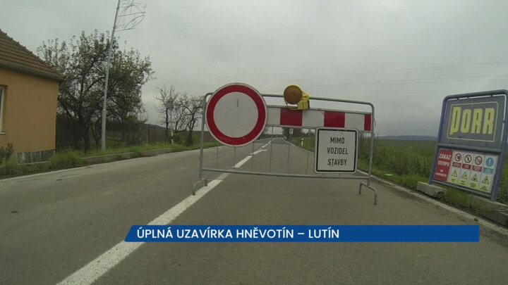Úplná uzavírka Hněvotín – Lutín potrvá do poloviny prosince