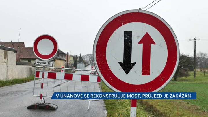 V Únanově se opravuje most, řidiči přes něj neprojedou