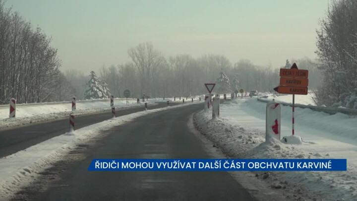 Řidiči mohou využívat další část obchvatu Karviné, výrazně ušetří cestu