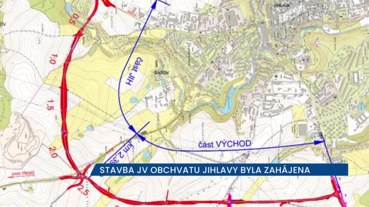 Stavba jihovýchodního obchvatu u Jihlavy začala, potrvá 2 roky