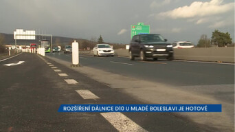 Rozšíření dálnice D10 u Mladé Boleslavi je hotové