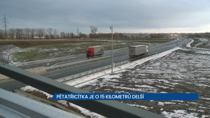 D35 je o 15 kilometrů delší, zprovozněn byl nový úsek z Časů do Ostrova