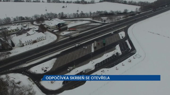 Odpočívka na D35 u Skrbeně se otevřela řidičům, toalety jsou zatím provizorní
