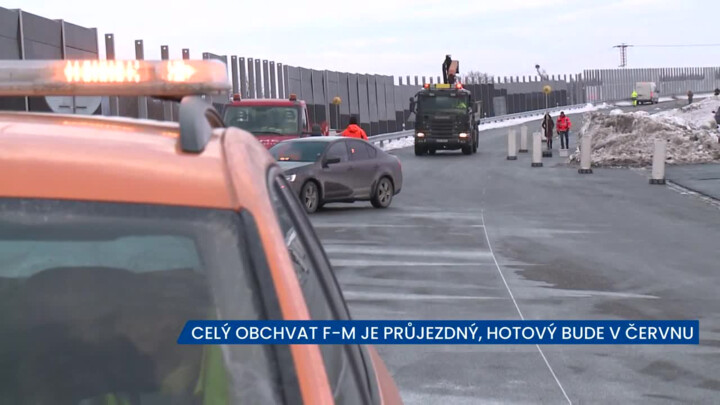 ŘSD zprovoznilo celý obchvat Frýdku-Místku, na části v polovičním profilu