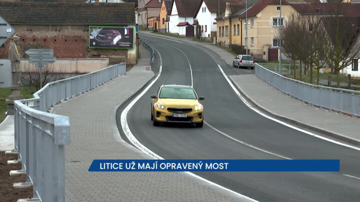 Litice už mají opravený most, komplikace pro řidiče skončily