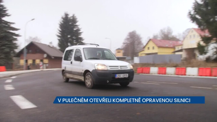 V Pulečném otevřeli kompletně opravenou silnici, výtluky a výmoly jsou už minulostí