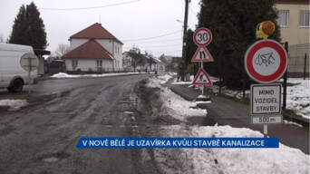 V Ostravě-Nové Bělé je uzavírka kvůli stavbě kanalizace, frekventovanou Mitrovickou musí řidiči objet