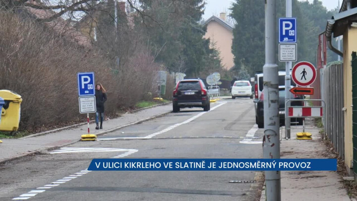 V ulici Kikrleho v brněnské Slatině je nově jednosměrný provoz