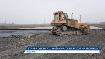 Stavba obchvatu Mošnova pokračuje, dejte pozor na techniku v místě