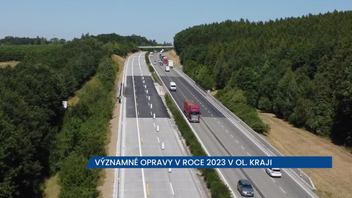 ŘSD v roce 2023 na silnicích a dálnicích v Olomouckém kraji chystá opravy za stovky milionů