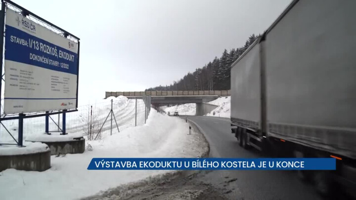 Výstavba ekoduktu u Bílého Kostela je u konce, několikaměsíční dopravní omezení skončila
