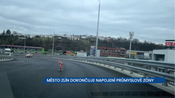 Město Zlín dokončuje silniční napojení průmyslové zóny v Přílukách, na místě jsou stále dopravní komplikace